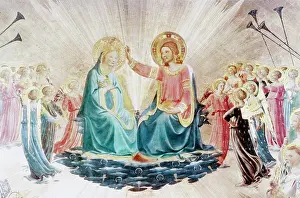 Heaven Prints: Coronation Of The Virgin - Detail 1433-1445 1433-1445 Angelico