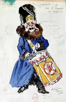Costumes Prints: Costume design by Benois, for the Russian Ballet Petrushka 1910-11