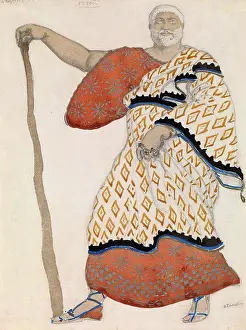 Opera Prints: Costume design for drama Oedipus at Colonus by Sophocles by Bakst