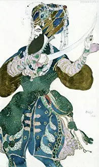 Named Person Prints: Costume design for Scheherazade(Rimsky Korsakov), Leon Bakst, (1866-1924/Russian)