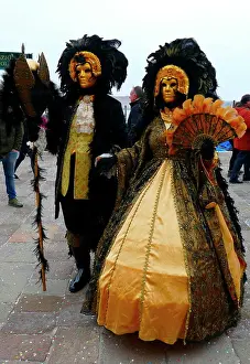 Gather Prints: Costumed attendee at the Venice Carnival (Carnevale di Venezia)