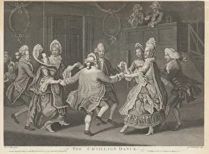 Cream Laid Paper Prints: The Cotillion Dance, Print made by James Caldwall