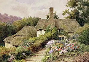 Somerset Prints: A Cottage at Selworthy, Somerset, England Thomas Nicholson Tyndale (1860-1930 British)