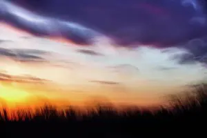 Holidays Prints: Cotton Candy Spring Sunset Sky, with hues from purple to orange