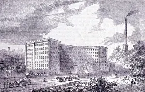 Manufacturing Prints: Cotton Mill - Stockport. From the pictorial gallery of Arts, Charles Knight, London 1851