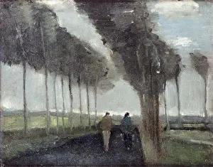Full Length Prints: Country Lane with Two Figures 1885 Vincent van Gogh (1853-1890 Dutch) Oil on canvas Christie's Images