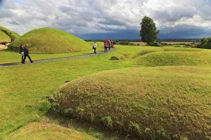 Marker Prints: County Meath, Ireland, People Walking Around Knowth