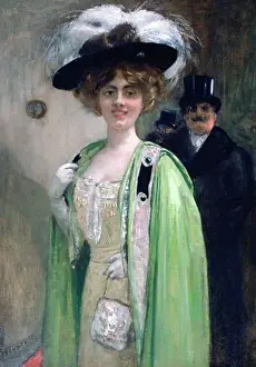 Husband Prints: A Couple Arriving at an Event, 1852-1929 Henri Harpignies