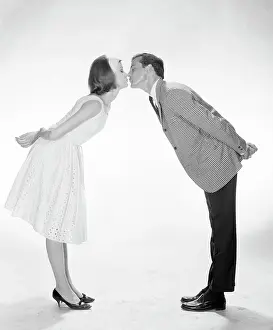 Youngsters Prints: Couple bending down to kiss