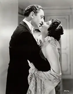 Kissing Prints: Couple kissing indoors