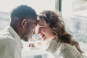 Sweaters Prints: Couple in sweaters bonding