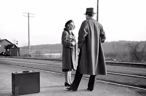 Out Door Prints: Couple Waiting for Train to Minneapolis