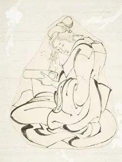 Late Prints: Courtesan painting. Katsushika Hokusai (Japan)