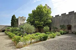 Exterior Photograph Prints: Courtyard of the historic Chateau du roi Rene built 15th century