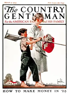 Journal Prints: Cover Of Country Gentleman Agricultural Magazine From The Early 20th Century