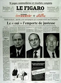 Integration Prints: Cover of the French newspaper Le Figaro concerning the referendum on the Maastricht Treaty