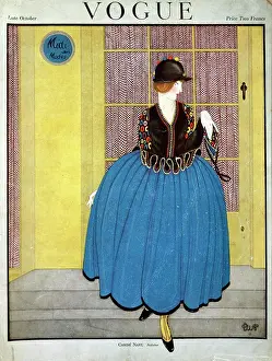 Late Prints: Front cover of Vogue magazine; late October; Published by Cond Nast and Co