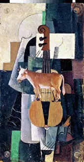 Instrument Prints: The Cow and the Violin 1913 Kazimir Severinovic Malevich (1878-1935/ Russian) Russian State Museum