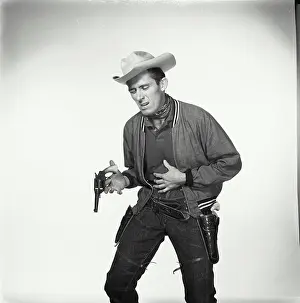 Hurt Prints: Cowboy pretending to be shot