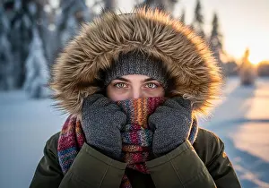 Gloves Prints: Cozy Winter Vibes: Embrace the Chill with Stylish Warm Layers in a Snowy Wonderland