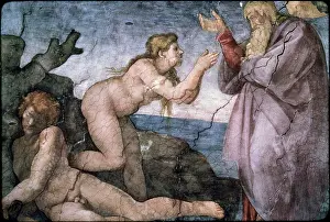 Ceil Prints: Creation of Eve 1508-1512 Michelangelo Buonarroti (1475-1564 Italy) Fresco Sistine Chapel