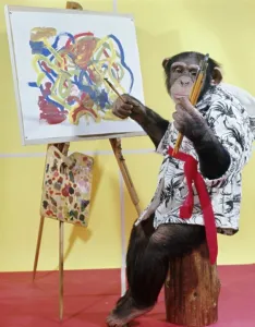 Chimpanzee Prints: Creative Chimpanzee painting