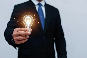Innovation Prints: Creative new idea. Innovation, brainstorming, inspiration and solution
