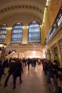 Stripes Prints: Crowds moving out of Grand Central Station, midtown Manhattan, New York City