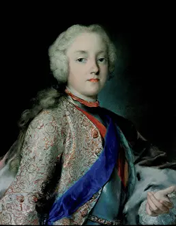 Saxony Prints: Crown Prince Frederick Christian of Saxony (1722-1763) by Carriera