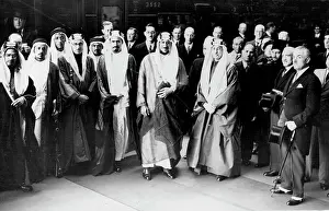 1938 Prints: Crown Prince of Saudi Arabia Arrives -- Amir Saud and his younger brother