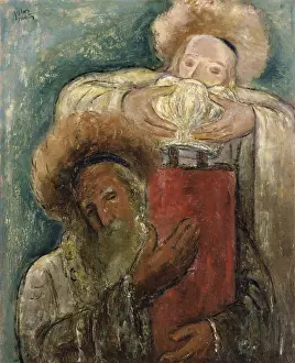 Apparel Prints: Crowning of the Law 1937 Reuven Rubin (1893-1974/Israeli) Oil on Canvas Christie's Images