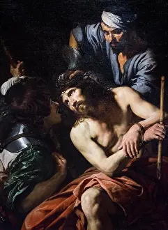 Adult Sonly Prints: The Crowning with Thorns; about 1620 Oil on canvas Valentin de Boulogne French; active in Italy; 1591-1632
