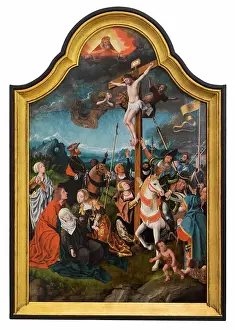 Period Costume Prints: The Crucifixion 1520s Oil on wood