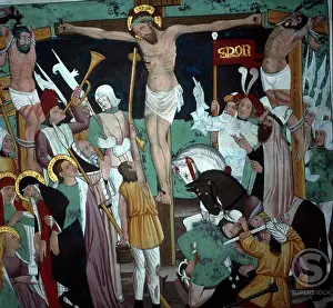 Death Prints: The Crucifixion fresco by unknown artist