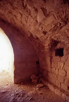 Jordan Prints: Crumbling walls inside the Crusader Castle at Shobak. Kings Highway