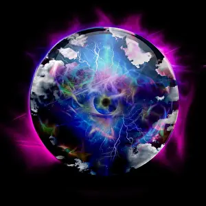 Heaven Prints: Crystal Ball with all seeing eye