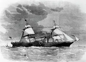 Sailing Ship Prints: Cunard S.S. Scotia, steam and sail vessel, 1862