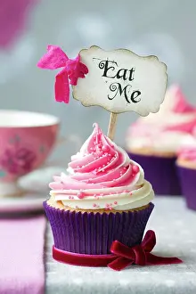 Temptation Prints: Cupcake with 'Eat Me' pick
