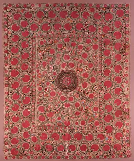 Curtain Prints: Curtain or Hanging (Suzani). Uzbekistan