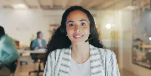 Consult Prints: Customer service, call center and portrait of woman at night for telemarketing