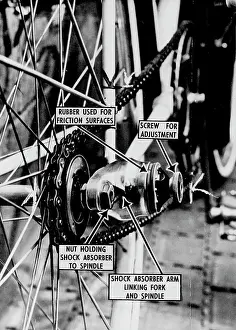 Bicycle Prints: Cycles. August 23, 1950. (Photo by Daily Mail Contract Picture). ;Cycles
