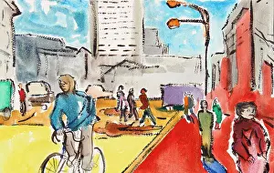 Fine Prints: Cycling Through the City, 1998