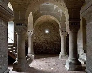 Kapelle Prints: Czech Rep Cheb/Eger Castle Double chapel. Basement to the west