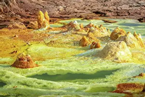 Ethiopia Prints: Dallol hydrothermal hot springs in the Danakil depression at the Afar Triangle, Ethiopia
