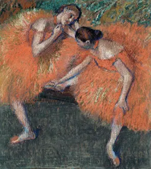 Pastel Prints: Two Dancers by Degas, Edgar (1834-1917) / Dresden State Art Collections / c