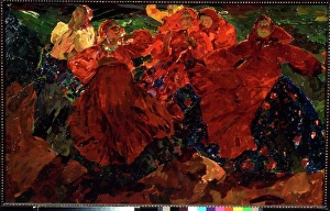 Headscarf Prints: Dancing women by Filipp Andreyevich Malyavin