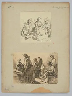 Malarstwo Prints: ﻿Daniel Chodowiecki, two illustrations on one sheet. unknown, publisher