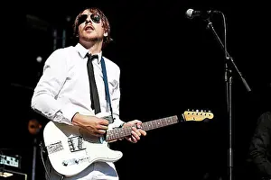 Opening Prints: Daniel Johansson from the Swedish band Friska Viljor performing live at the Heitere Open Air festival in Zofingen