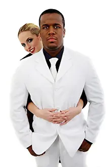 Diverse Prints: Dark-skinned man and a pale-skinned woman