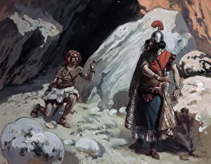 Old Testament Prints: David and Saul in the Cave James Tissot (1836-1902/French) Jewish Museum, New York